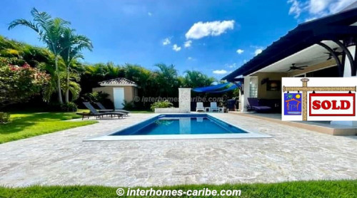 thumbnail for S O L D    SOSUA: 3 BEDROOM VILLA, RENOVATED AND IN FIRST CLASS RESIDENCE BY THE SEA